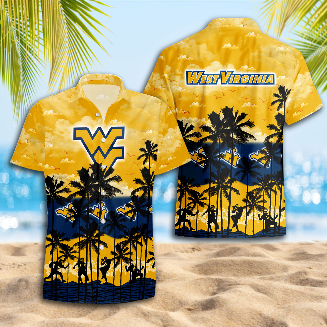 West Virginia Mountaineers Hawaiian Shirt Trending Summer - Famjoys West Virginia Mountaineers Hawaiian Shirt Trending Summer - Famjoys