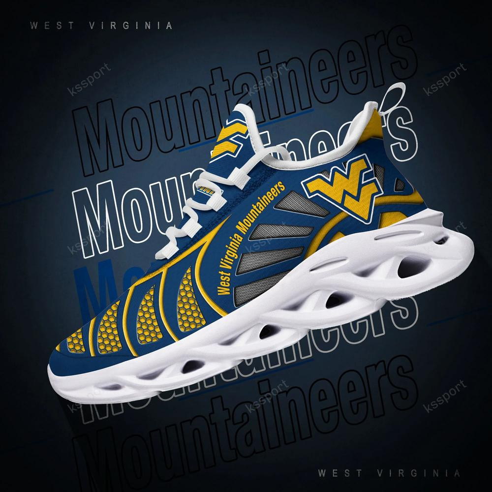 West Virginia Mountaineers Max Soul Clunky, Black And White Running Shoes - Famjoys West Virginia Mountaineers Max Soul Clunky, Black And White Running Shoes - Famjoys
