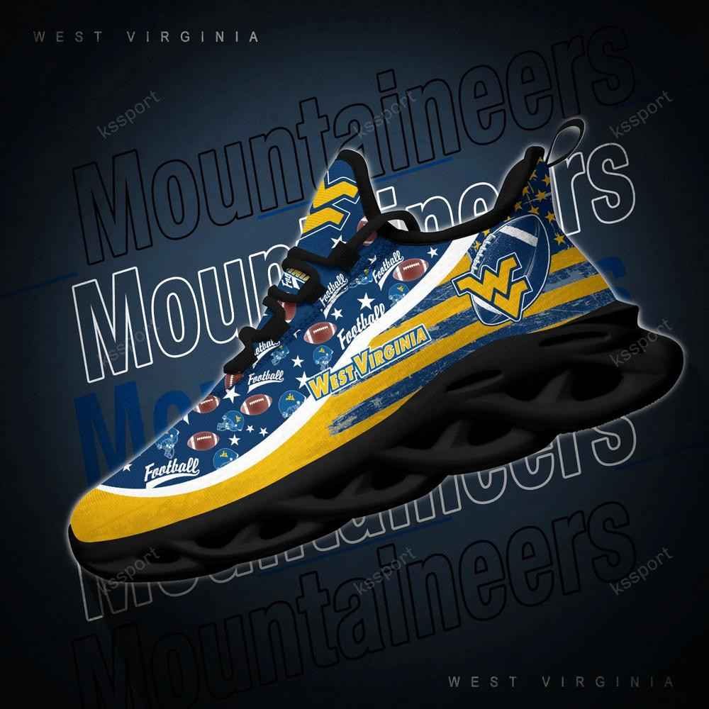 West Virginia Mountaineers Max Soul Clunky Sneakers - Famjoys West Virginia Mountaineers Max Soul Clunky Sneakers - Famjoys
