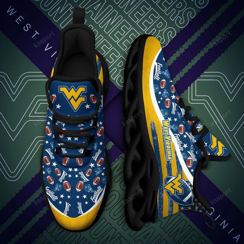 West Virginia Mountaineers Max Soul Clunky Sneakers - Famjoys West Virginia Mountaineers Max Soul Clunky Sneakers - Famjoys