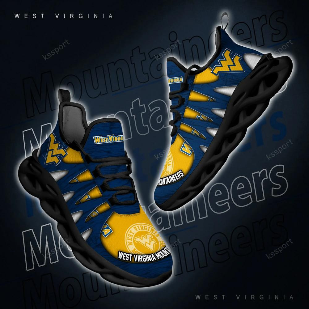 West Virginia Mountaineers Max Soul Shoes, Running Sneakers - Famjoys West Virginia Mountaineers Max Soul Shoes, Running Sneakers - Famjoys