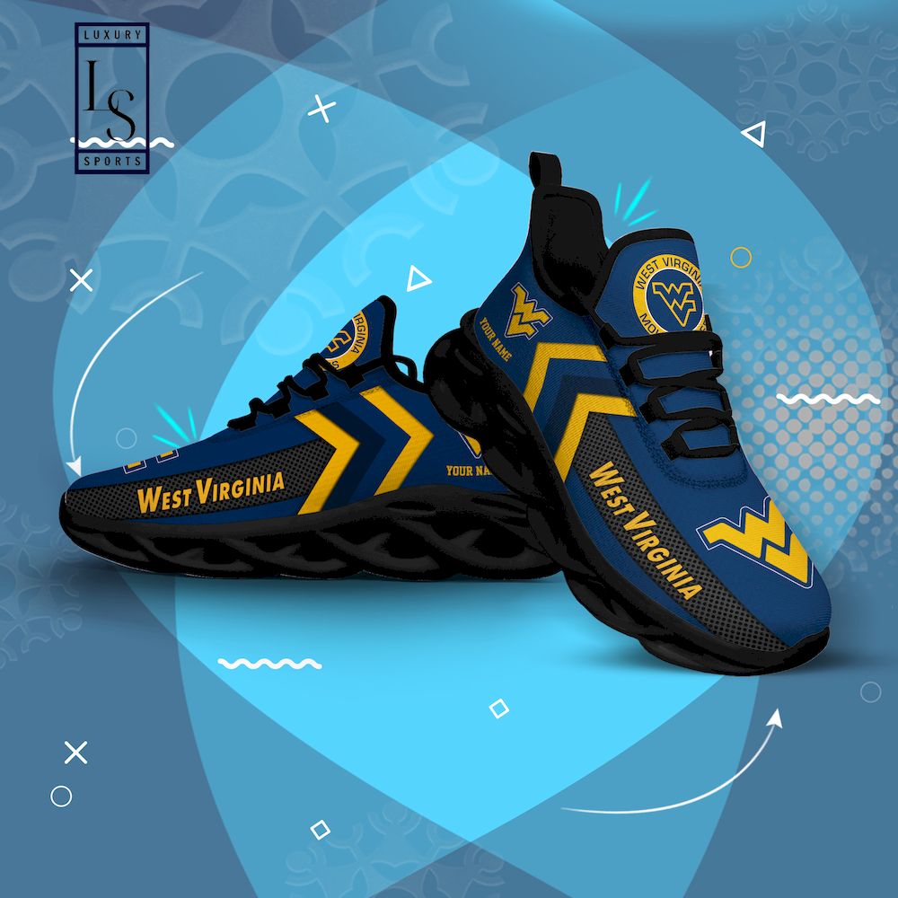 West Virginia Mountaineers Personalized Max Soul Shoes - Famjoys West Virginia Mountaineers Personalized Max Soul Shoes - Famjoys
