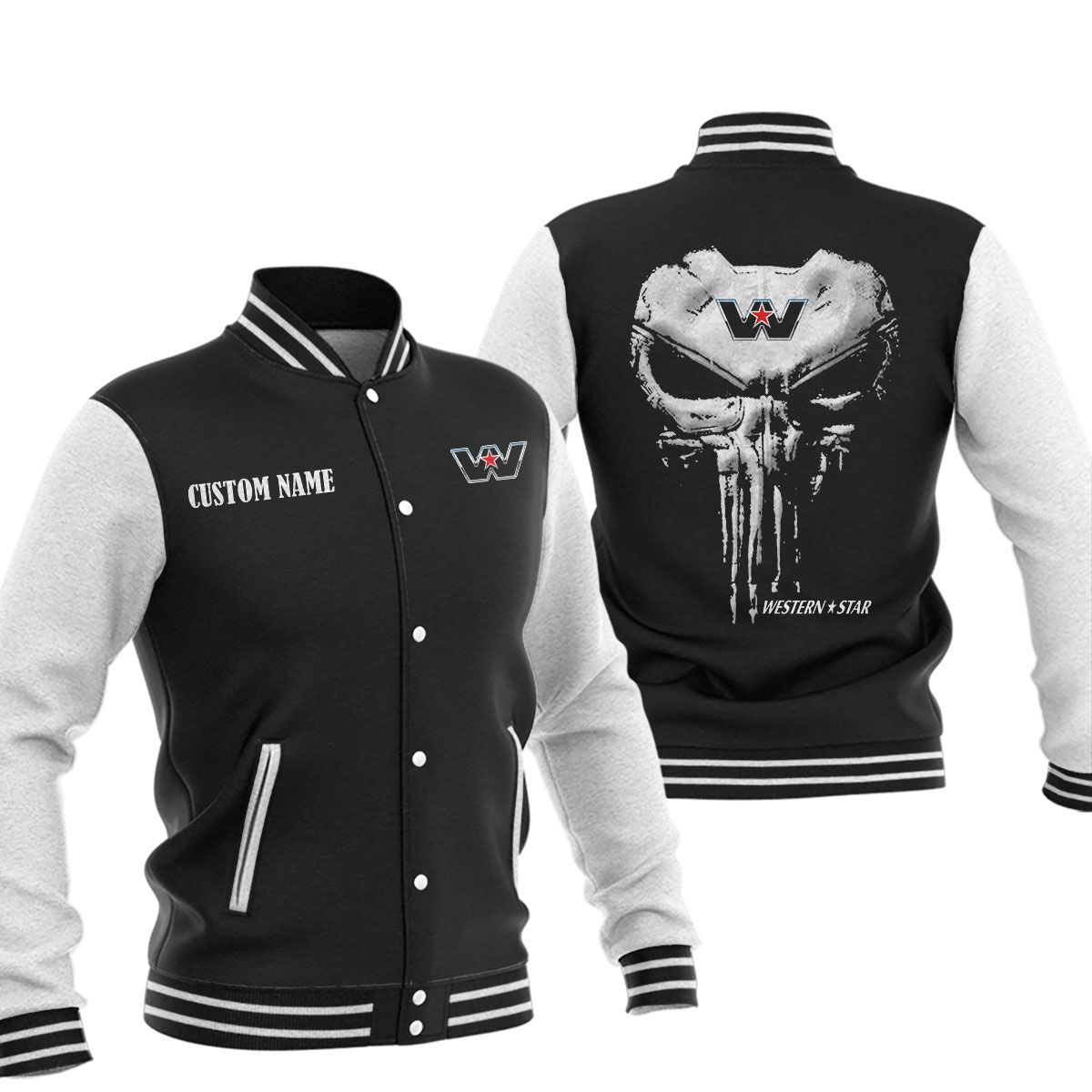 Wester Star Baseball Jacket, Multicolor - Famjoys Wester Star Baseball Jacket, Multicolor - Famjoys