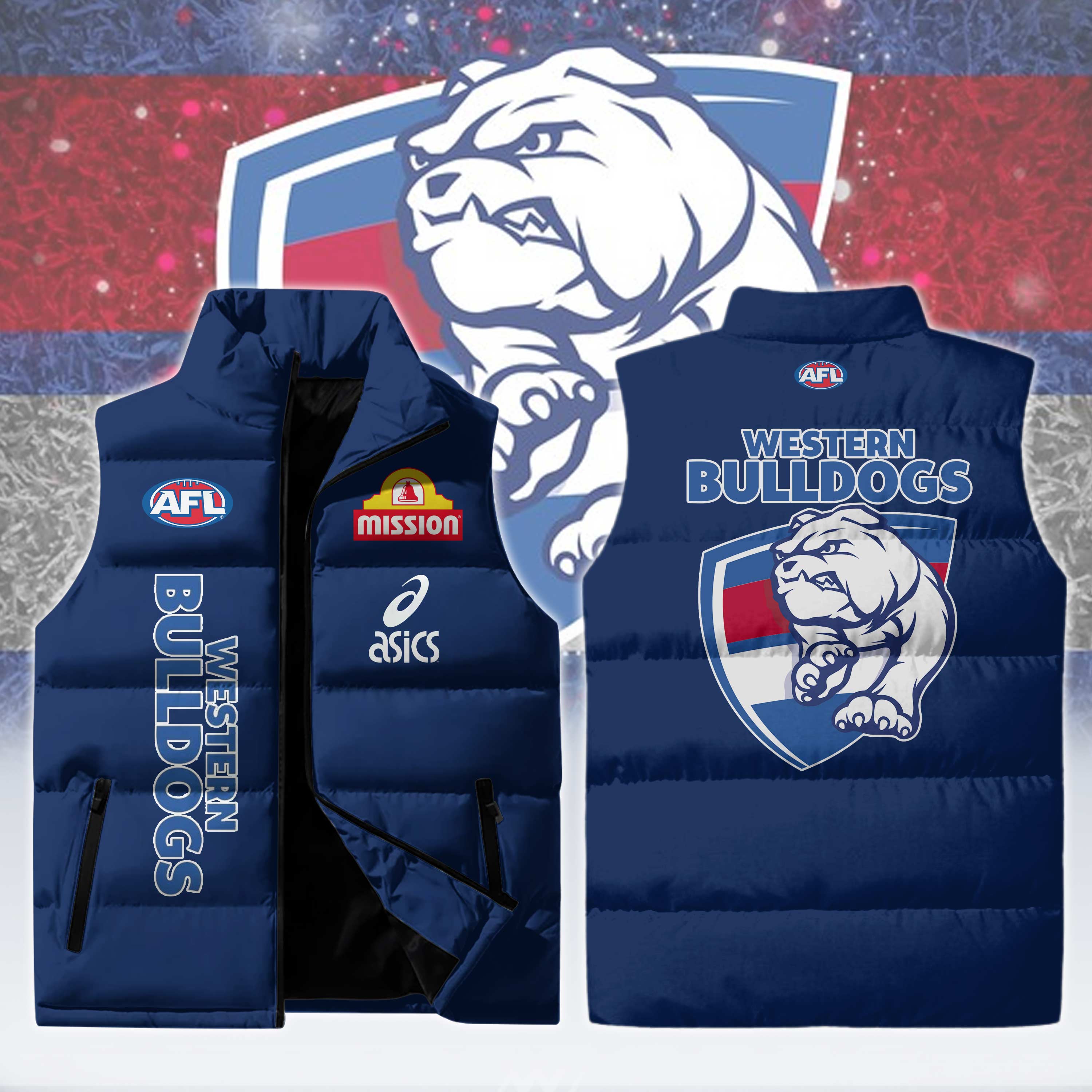 Western Bulldogs 3D Cotton Vest Design Limited - Famjoys Western Bulldogs 3D Cotton Vest Design Limited - Famjoys