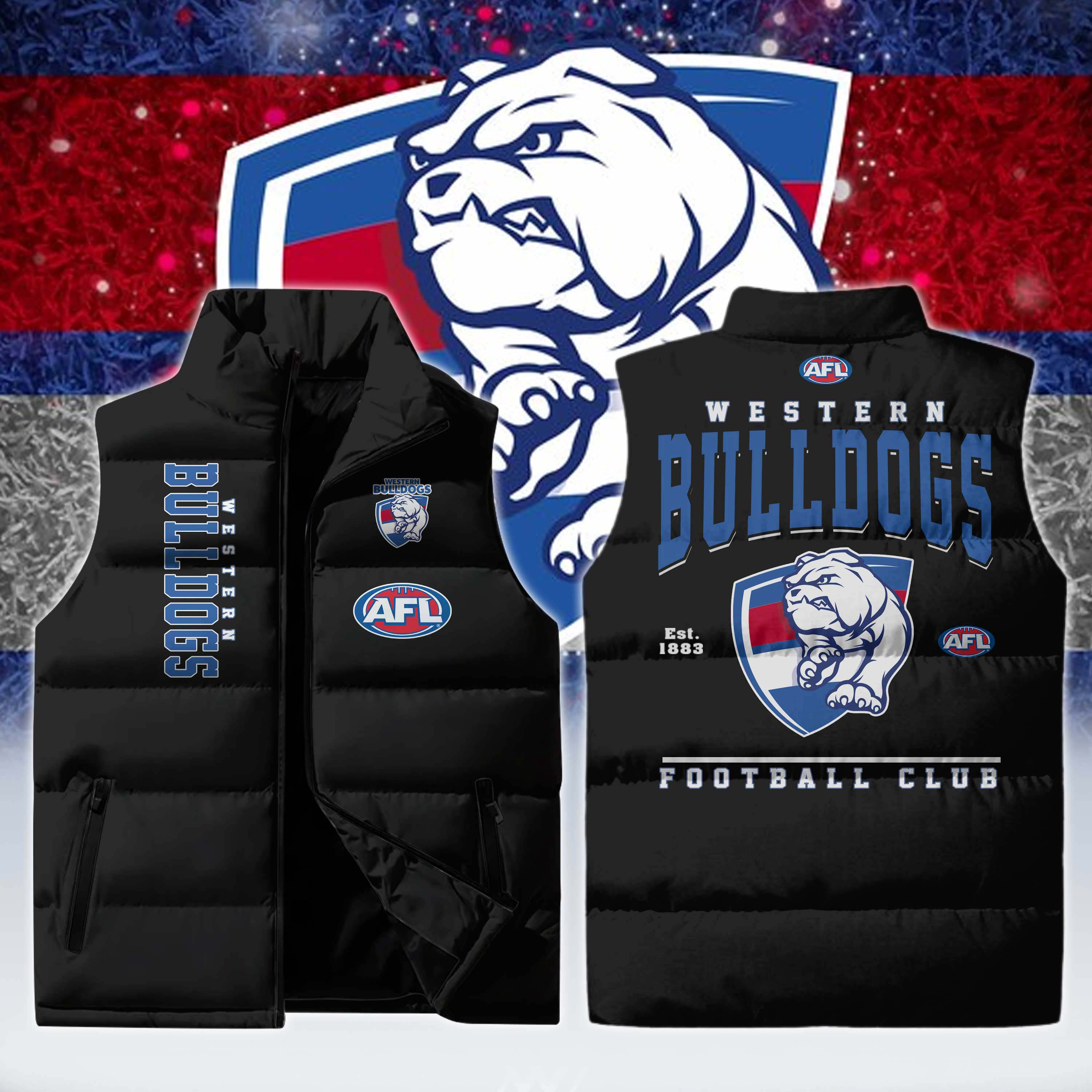 Western Bulldogs 3D Cotton Vest Design Limited v2 - Famjoys Western Bulldogs 3D Cotton Vest Design Limited v2 - Famjoys