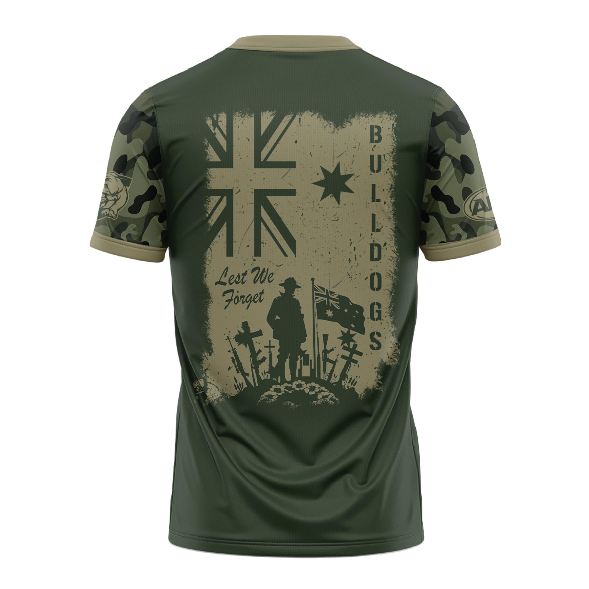 Western Bulldogs AFL x Anzac Day Tshirt 2025 - Famjoys Western Bulldogs AFL x Anzac Day Tshirt 2025 - Famjoys