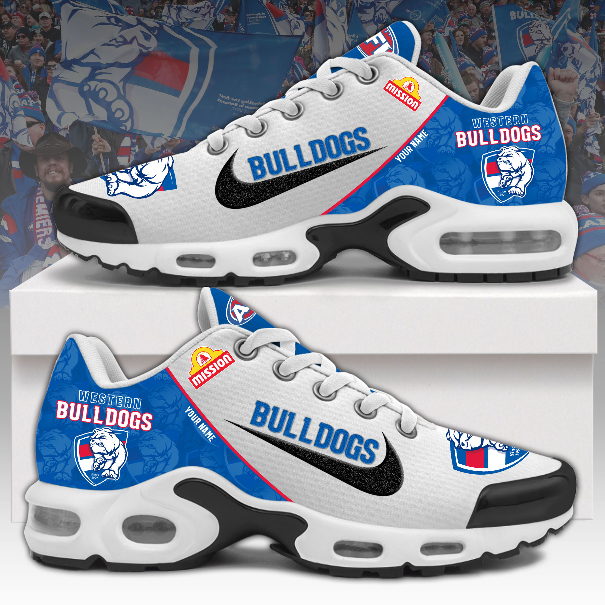 Western Bulldogs Personalized Shoes - Famjoys Western Bulldogs Personalized Shoes - Famjoys