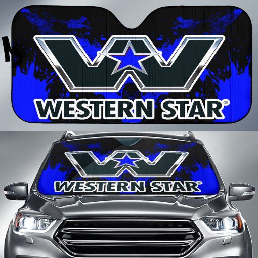 Western Star Windshield Sun Shade Blue - Famjoys Western Star Windshield Sun Shade Blue - Famjoys