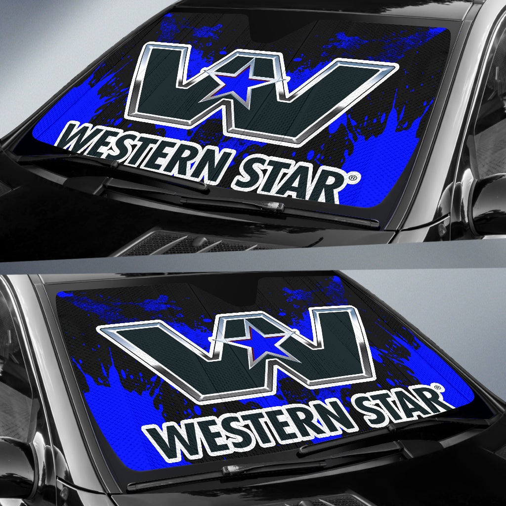 Western Star Windshield Sun Shade Blue - Famjoys Western Star Windshield Sun Shade Blue - Famjoys