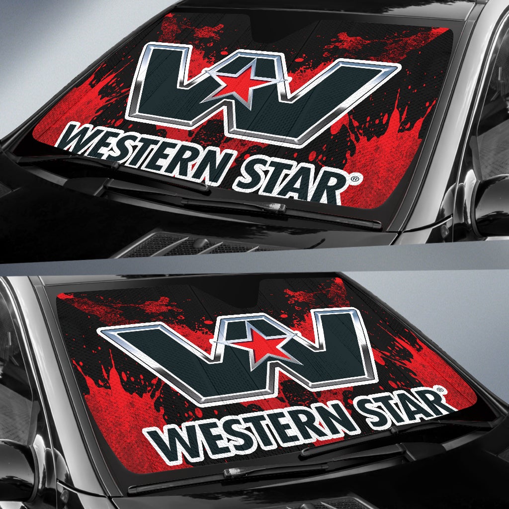 Western Star Windshield Sun Shade Red - Famjoys Western Star Windshield Sun Shade Red - Famjoys