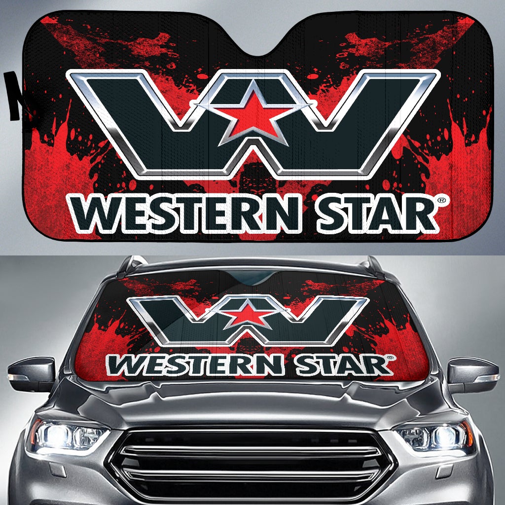 Western Star Windshield Sun Shade Red - Famjoys Western Star Windshield Sun Shade Red - Famjoys