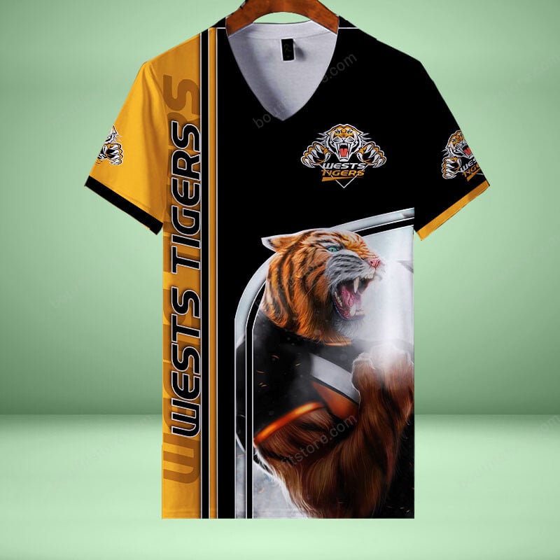 Wests Tigers All Over Print Caftan - Famjoys Wests Tigers All Over Print Caftan - Famjoys