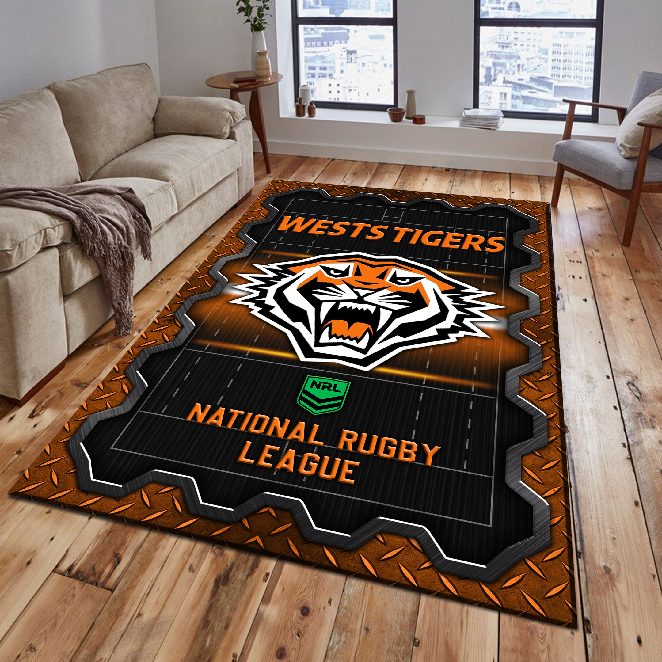 Wests Tigers Area Rugs 46 - Famjoys Wests Tigers Area Rugs 46 - Famjoys
