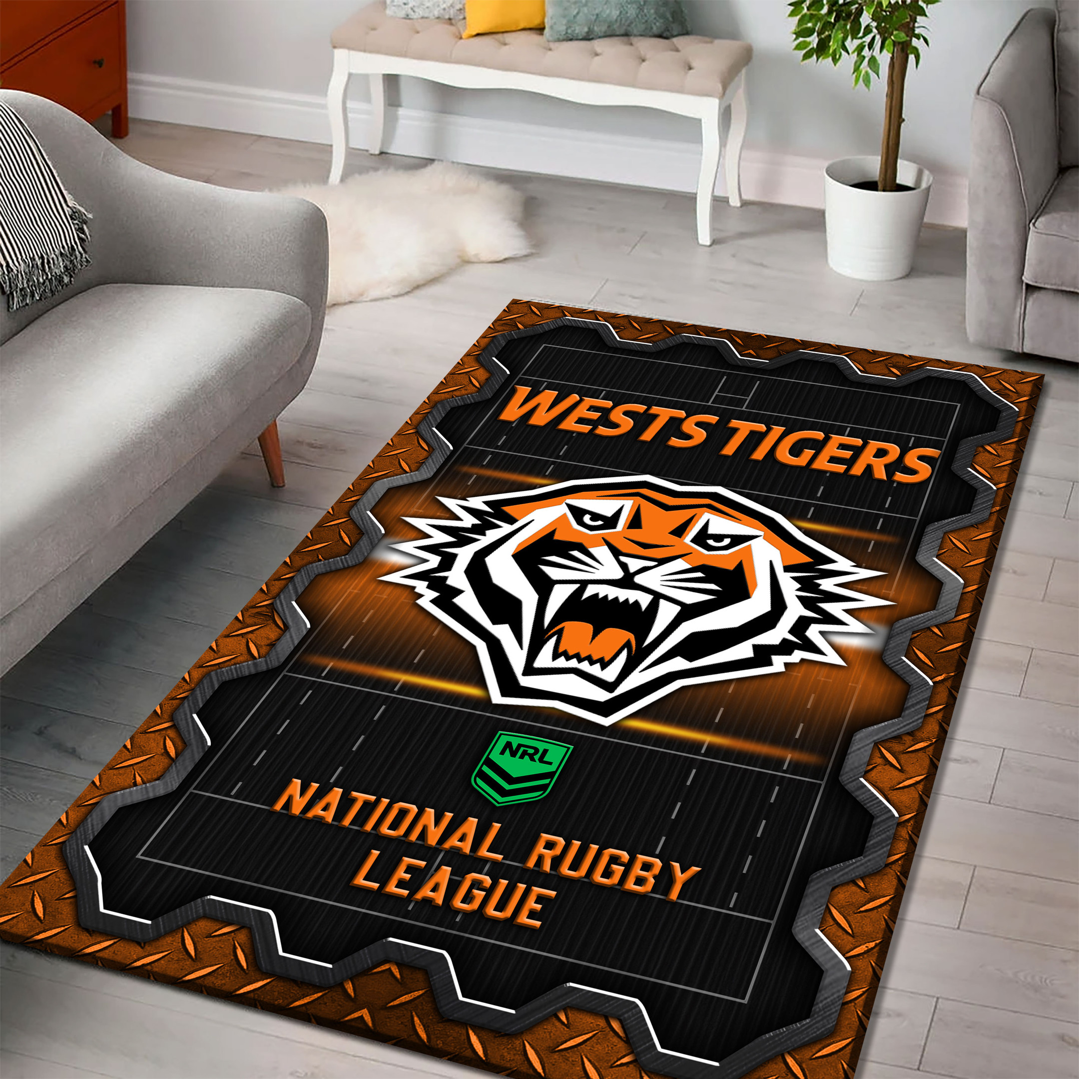 Wests Tigers Area Rugs 46 - Famjoys Wests Tigers Area Rugs 46 - Famjoys