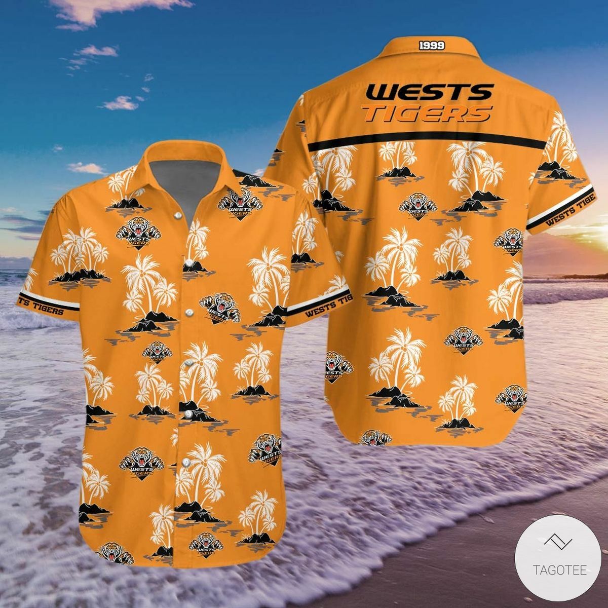 Wests Tigers Hawaiian Shirt - Famjoys Wests Tigers Hawaiian Shirt - Famjoys