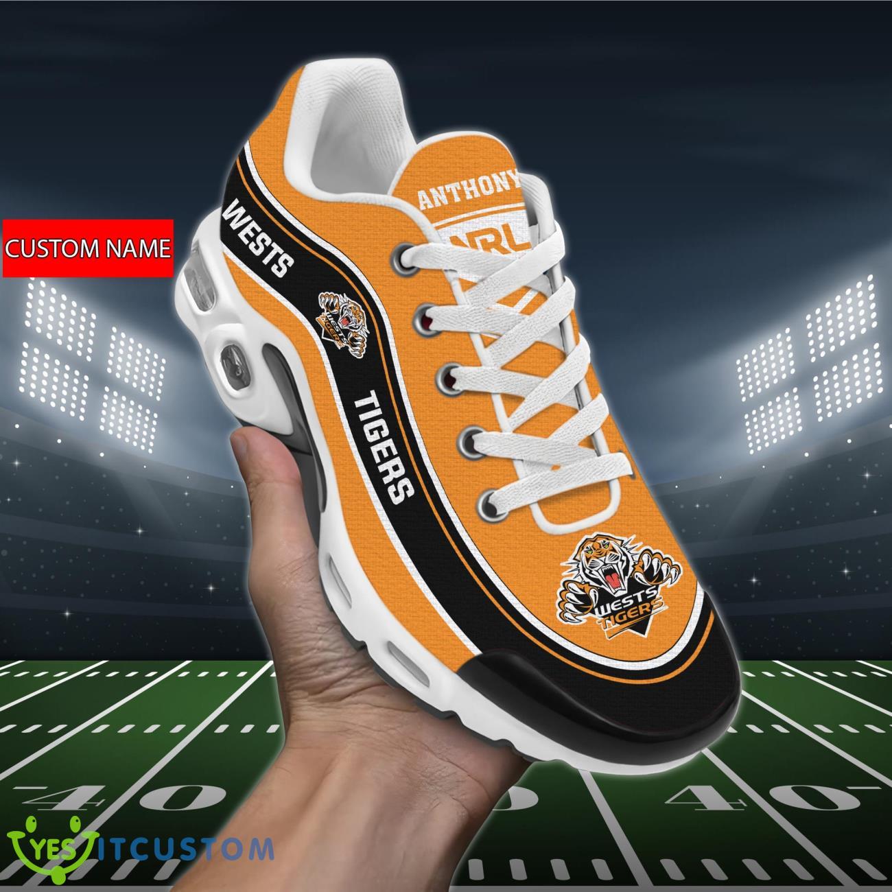 Wests Tigers Personalized Name Air Cushion Sports Shoes Sneaker KLTNS220491 - Famjoys Wests Tigers Personalized Name Air Cushion Sports Shoes Sneaker KLTNS220491 - Famjoys