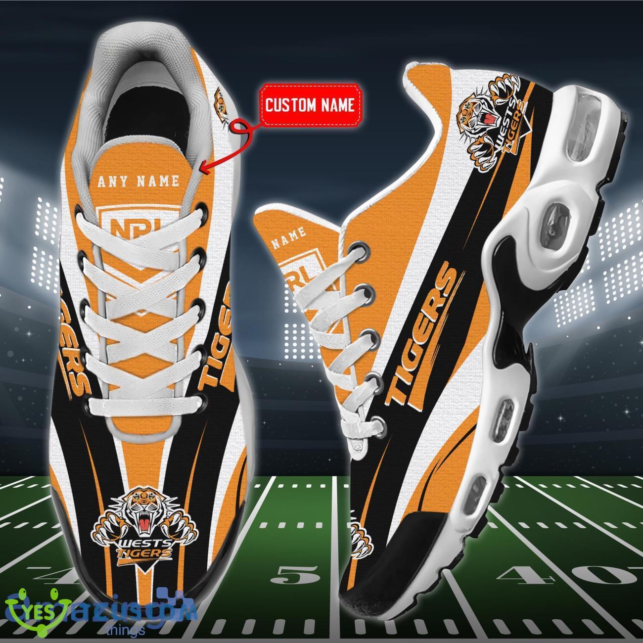 Wests Tigers Personalized Name Air Cushion Sports Shoes Sneaker KLTNS220492 - Famjoys Wests Tigers Personalized Name Air Cushion Sports Shoes Sneaker KLTNS220492 - Famjoys