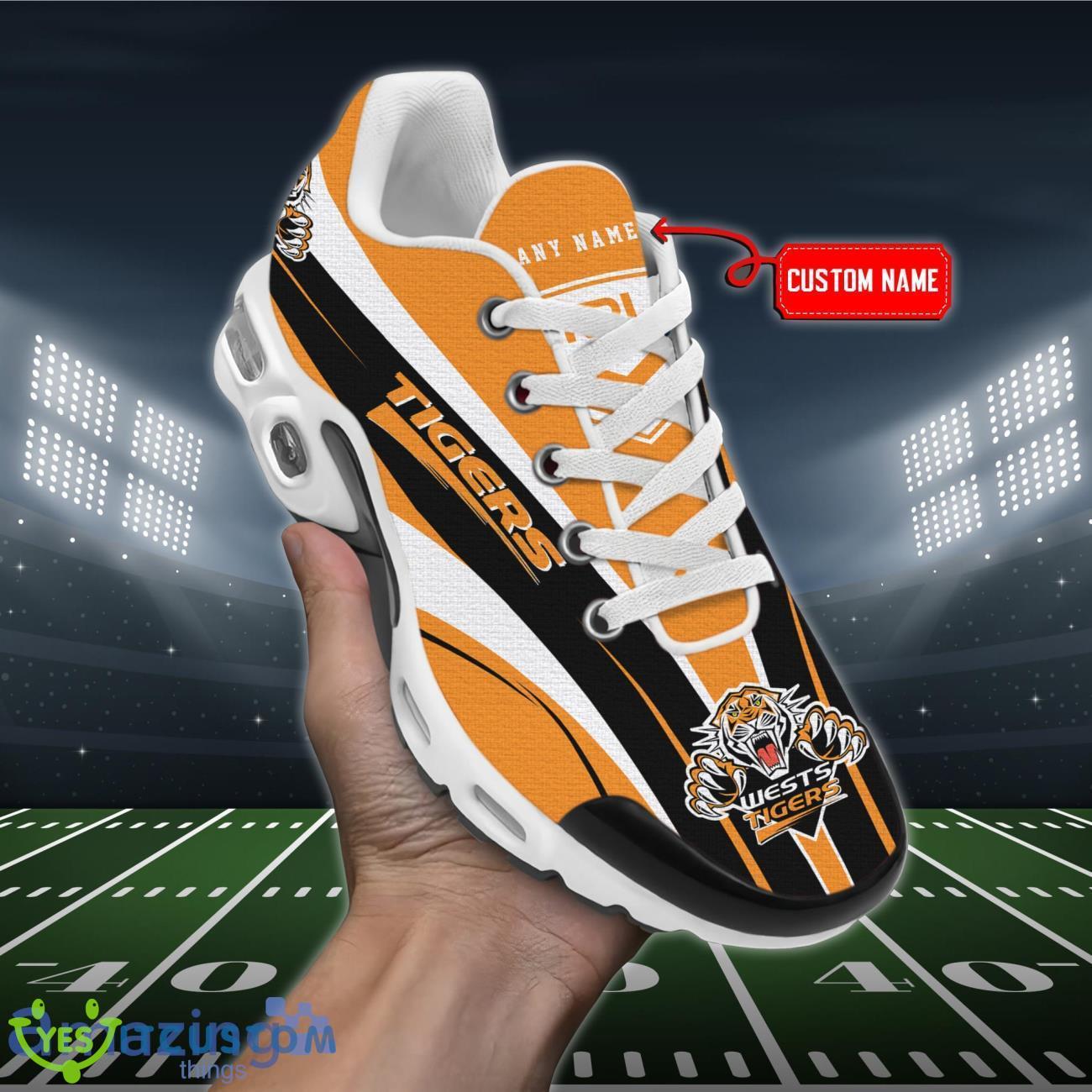 Wests Tigers Personalized Name Air Cushion Sports Shoes Sneaker KLTNS220492 - Famjoys Wests Tigers Personalized Name Air Cushion Sports Shoes Sneaker KLTNS220492 - Famjoys