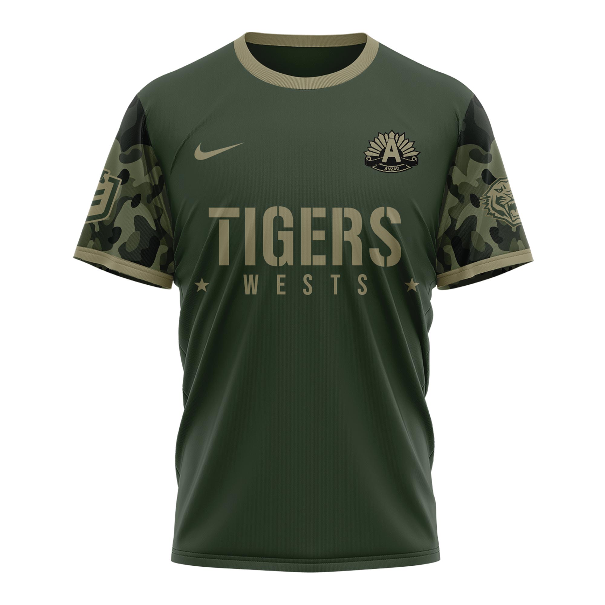 Wests Tigers x Anzac Day Tshirt 2025 - Famjoys Wests Tigers x Anzac Day Tshirt 2025 - Famjoys