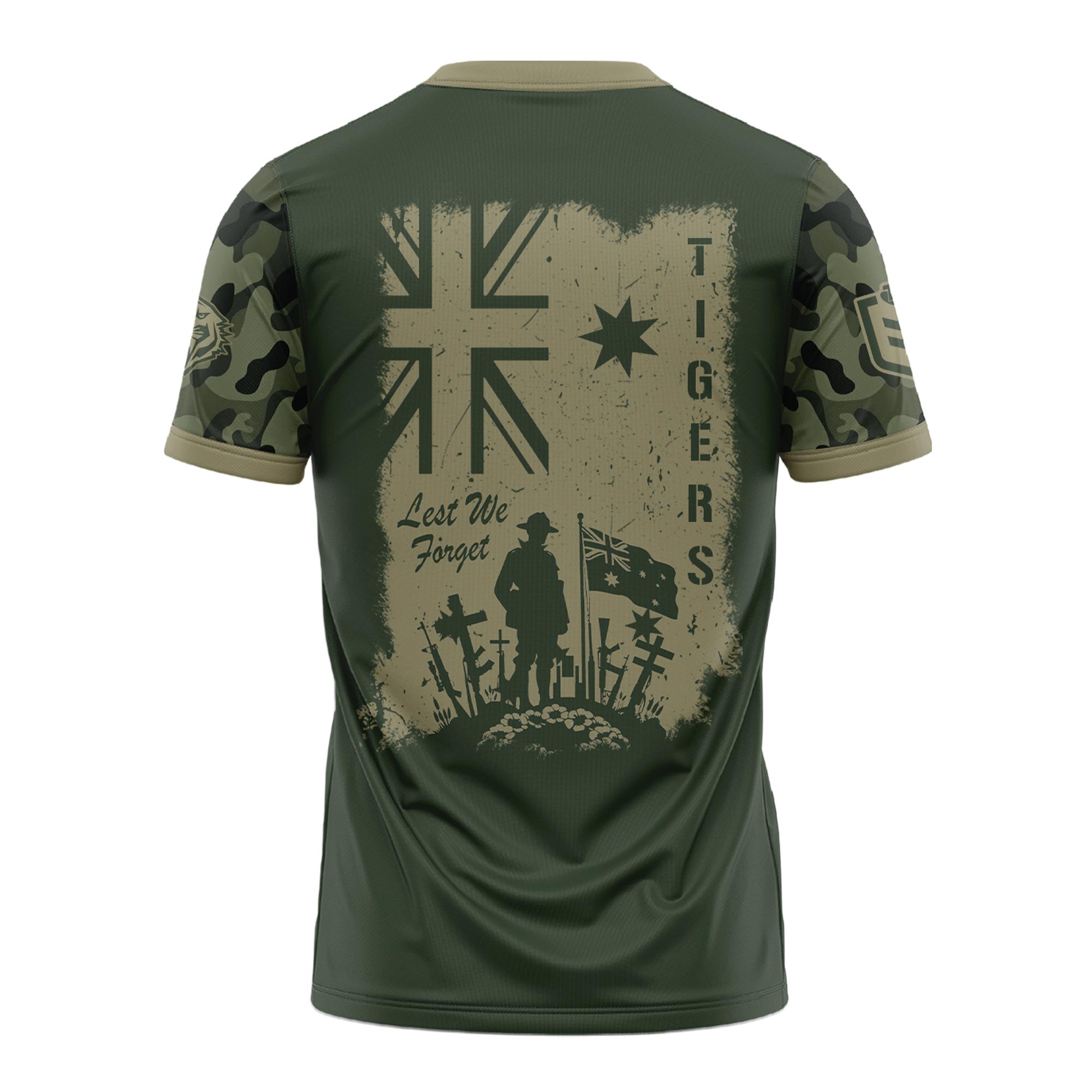 Wests Tigers x Anzac Day Tshirt 2025 - Famjoys Wests Tigers x Anzac Day Tshirt 2025 - Famjoys
