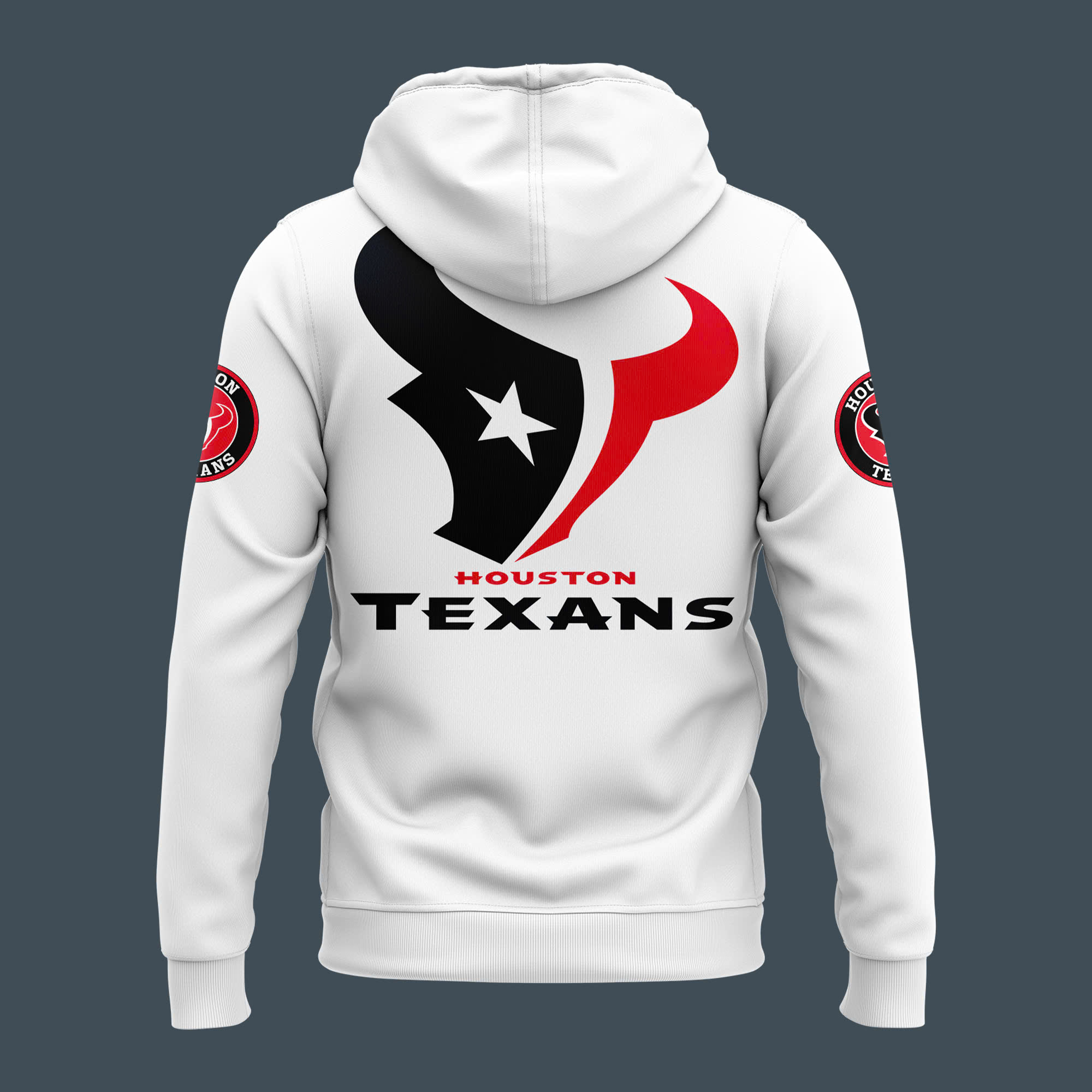 White Houston Texans Pullover Hoodie - Famjoys White Houston Texans Pullover Hoodie - Famjoys