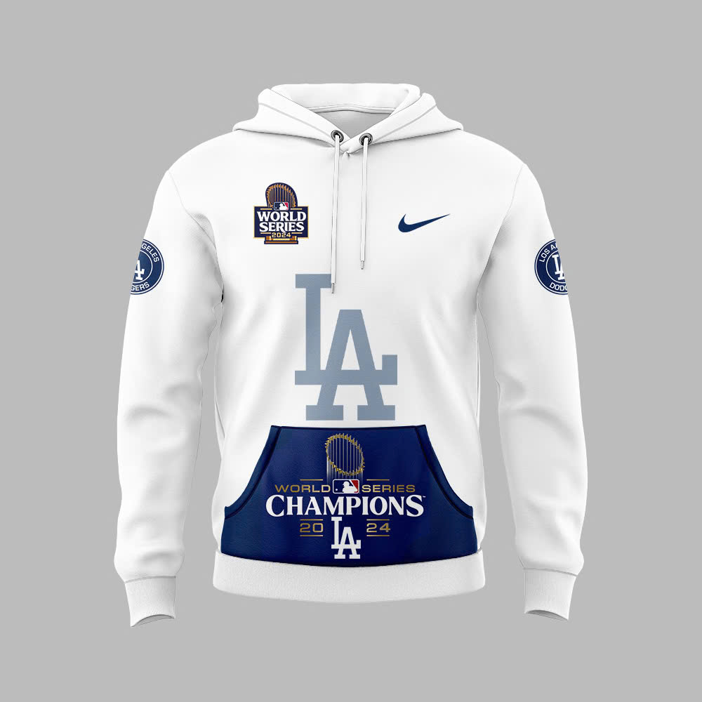 White Los Angeles Dodgers World Series Champions Hoodie V2 - Famjoys White Los Angeles Dodgers World Series Champions Hoodie V2 - Famjoys