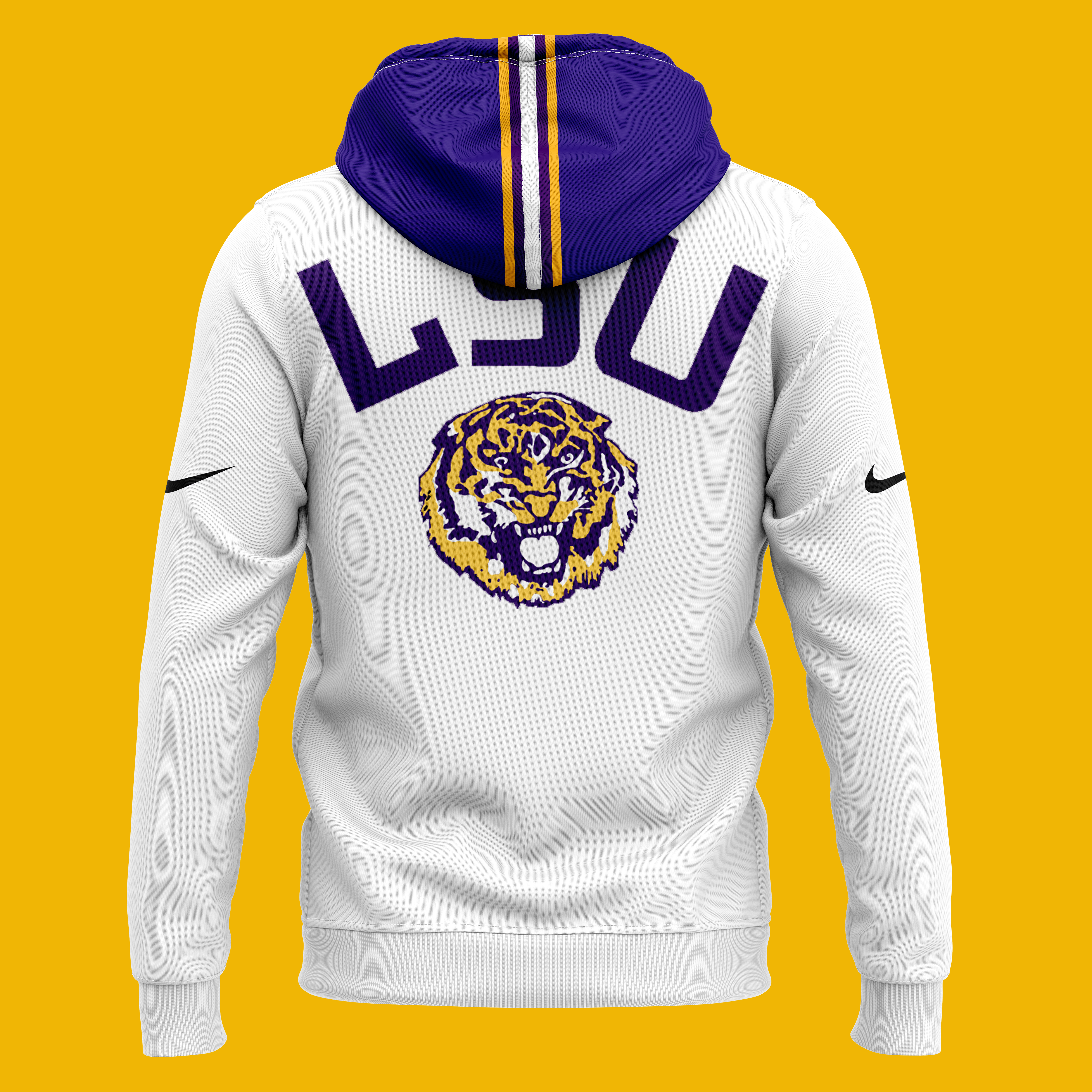 White LSU Tigers 100 Years in Tiger Stadium Scratch Hoodie - Famjoys White LSU Tigers 100 Years in Tiger Stadium Scratch Hoodie - Famjoys