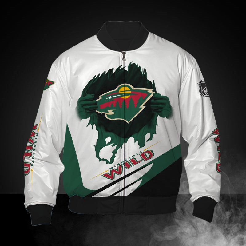 White Minnesota Wild Jacket Print 3D - Famjoys White Minnesota Wild Jacket Print 3D - Famjoys