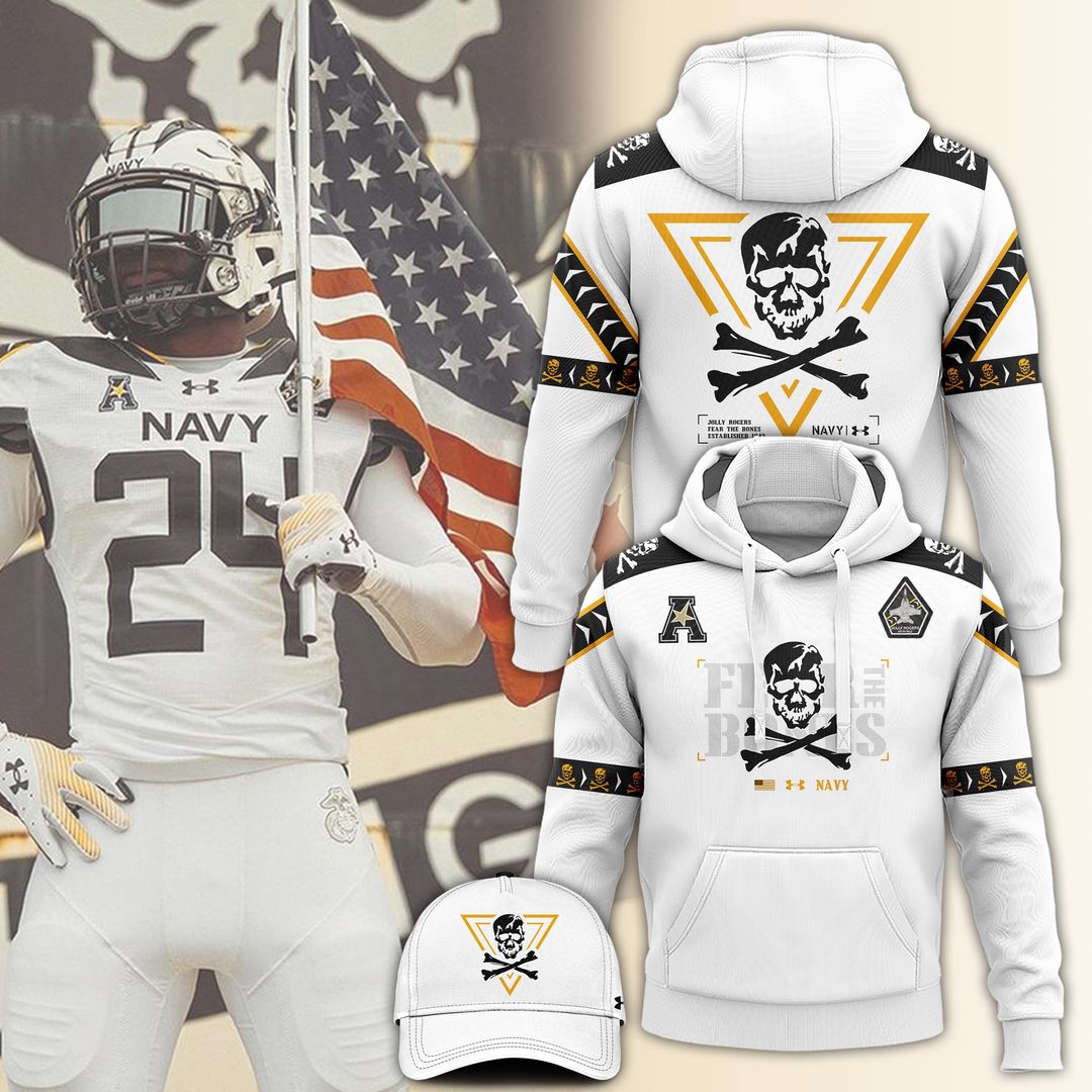 White Navy Midshipmen 2024 Rivalry Hoodie - Famjoys White Navy Midshipmen 2024 Rivalry Hoodie - Famjoys
