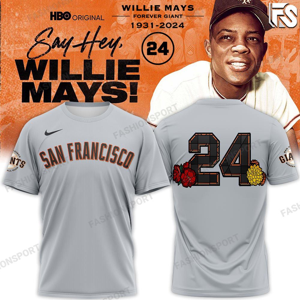 Willie Mays San Francisco Giants T-Shirt - Famjoys Willie Mays San Francisco Giants T-Shirt - Famjoys
