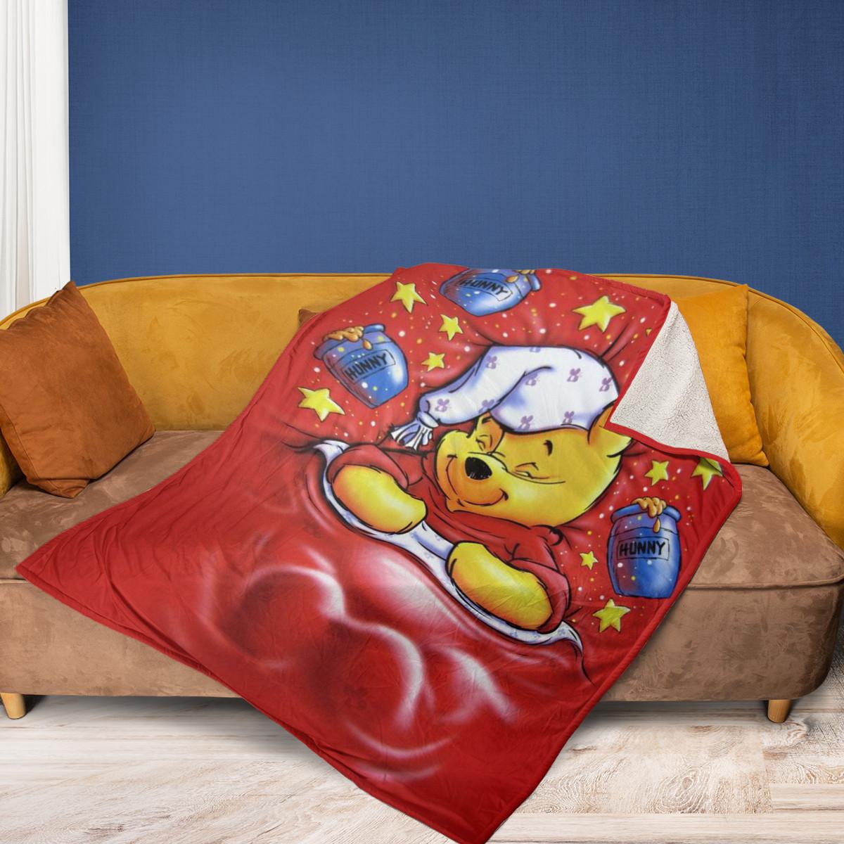 Winnie-the-Pooh Fan Gift, The Pooh Dreaming Hunny Comfy Sofa Throw Blanket Gift - Famjoys Winnie-the-Pooh Fan Gift, The Pooh Dreaming Hunny Comfy Sofa Throw Blanket Gift - Famjoys