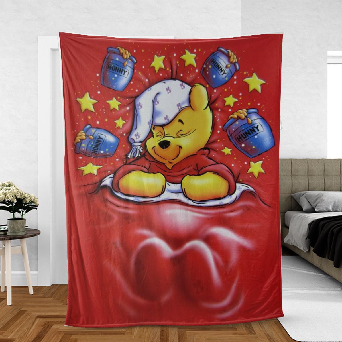 Winnie-the-Pooh Fan Gift, The Pooh Dreaming Hunny Comfy Sofa Throw Blanket Gift - Famjoys Winnie-the-Pooh Fan Gift, The Pooh Dreaming Hunny Comfy Sofa Throw Blanket Gift - Famjoys
