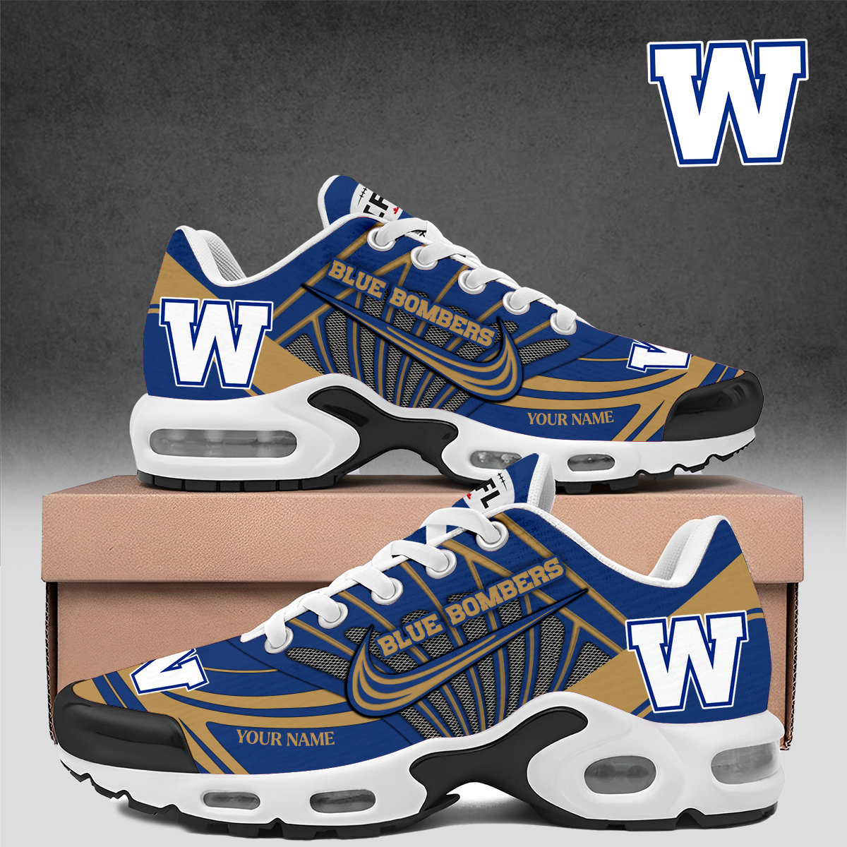 Winnipeg Blue Bombers New Shoes - Famjoys Winnipeg Blue Bombers New Shoes - Famjoys