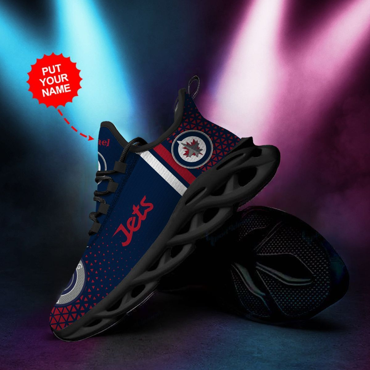 Winnipeg Jets Custom Personalized Max Soul Sneakers Shoes - Famjoys Winnipeg Jets Custom Personalized Max Soul Sneakers Shoes - Famjoys