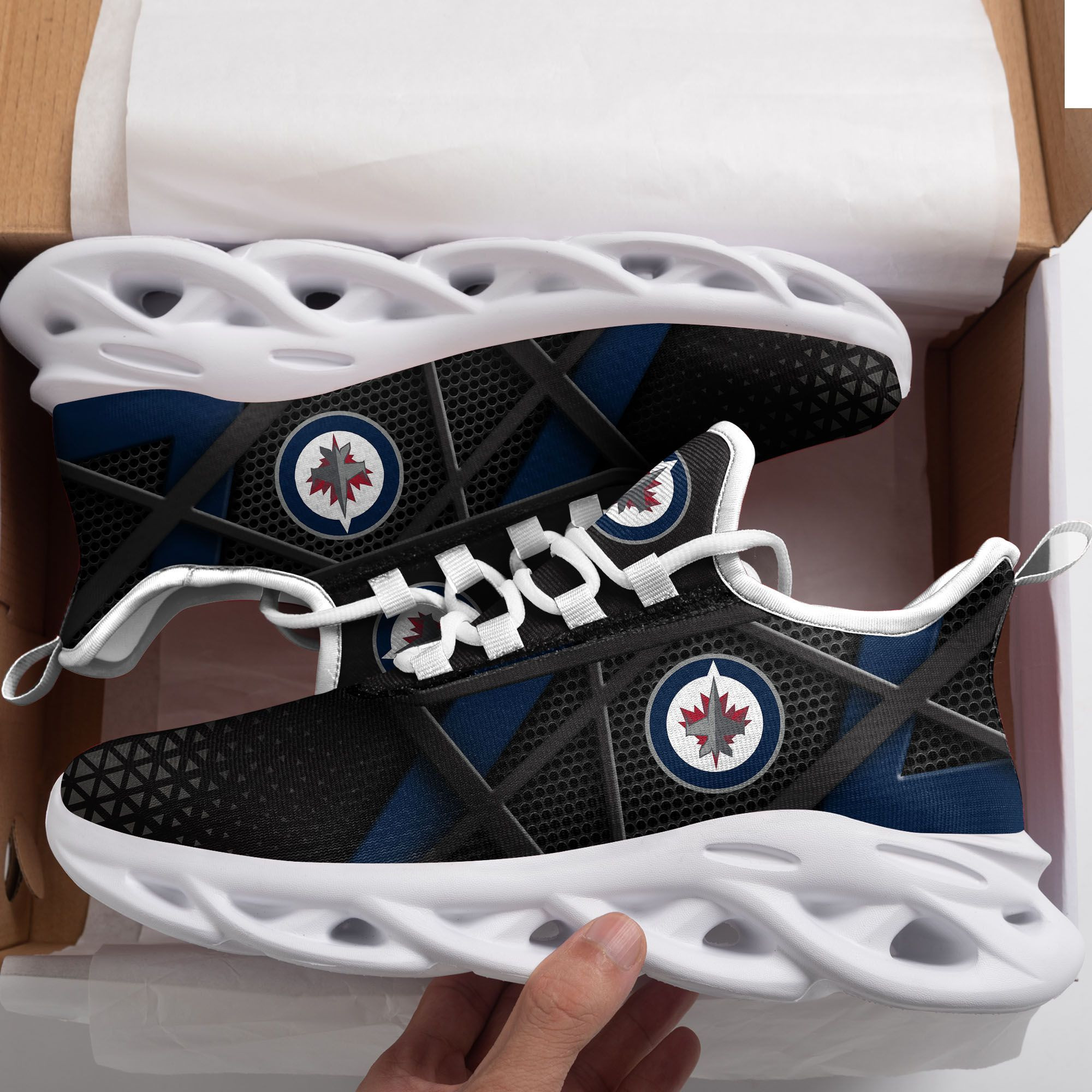 Winnipeg Jets Max Soul Sneakers Shoes - Famjoys Winnipeg Jets Max Soul Sneakers Shoes - Famjoys
