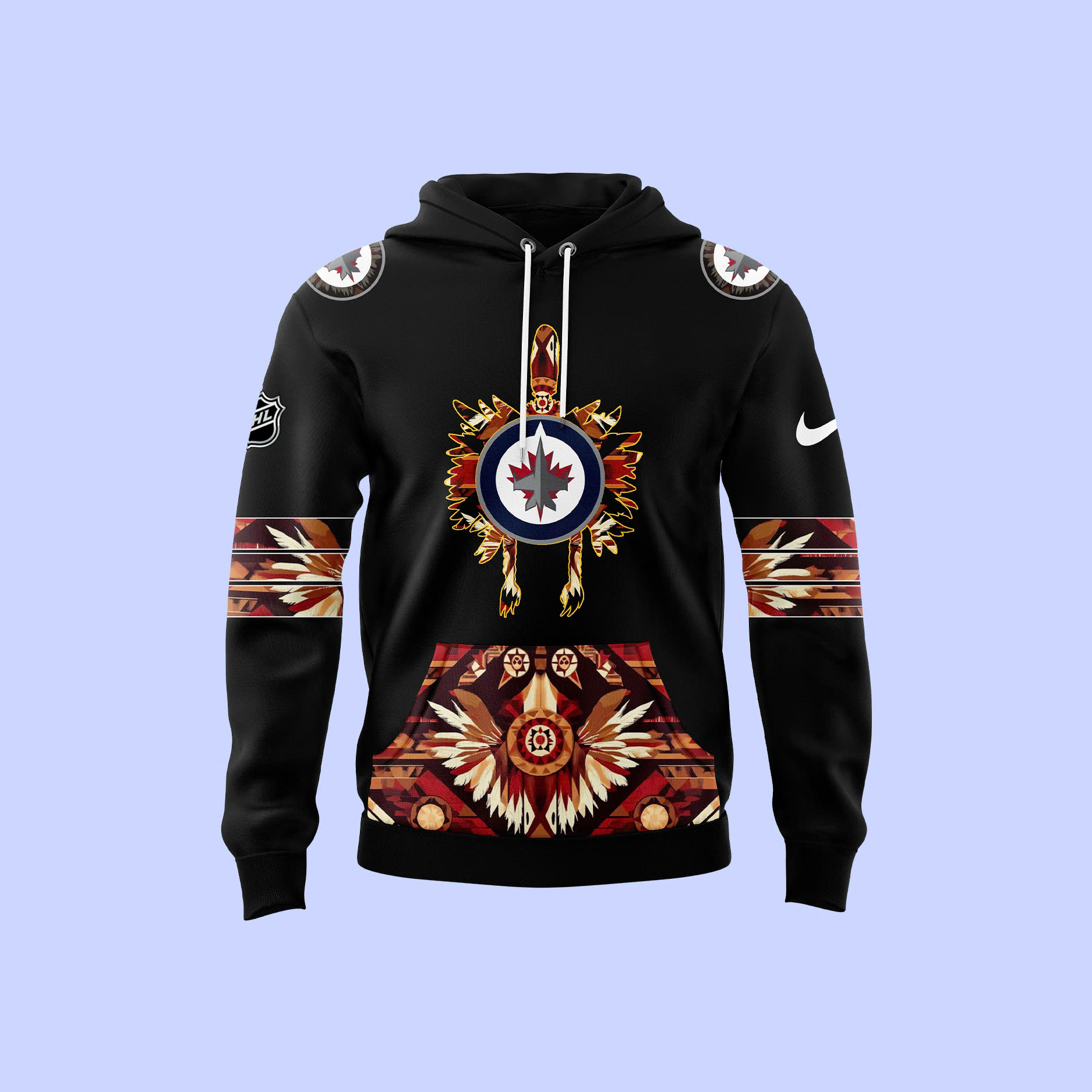 Winnipeg Jets Native American Heritage Month Premium Pullover Hoodie - Famjoys Winnipeg Jets Native American Heritage Month Premium Pullover Hoodie - Famjoys