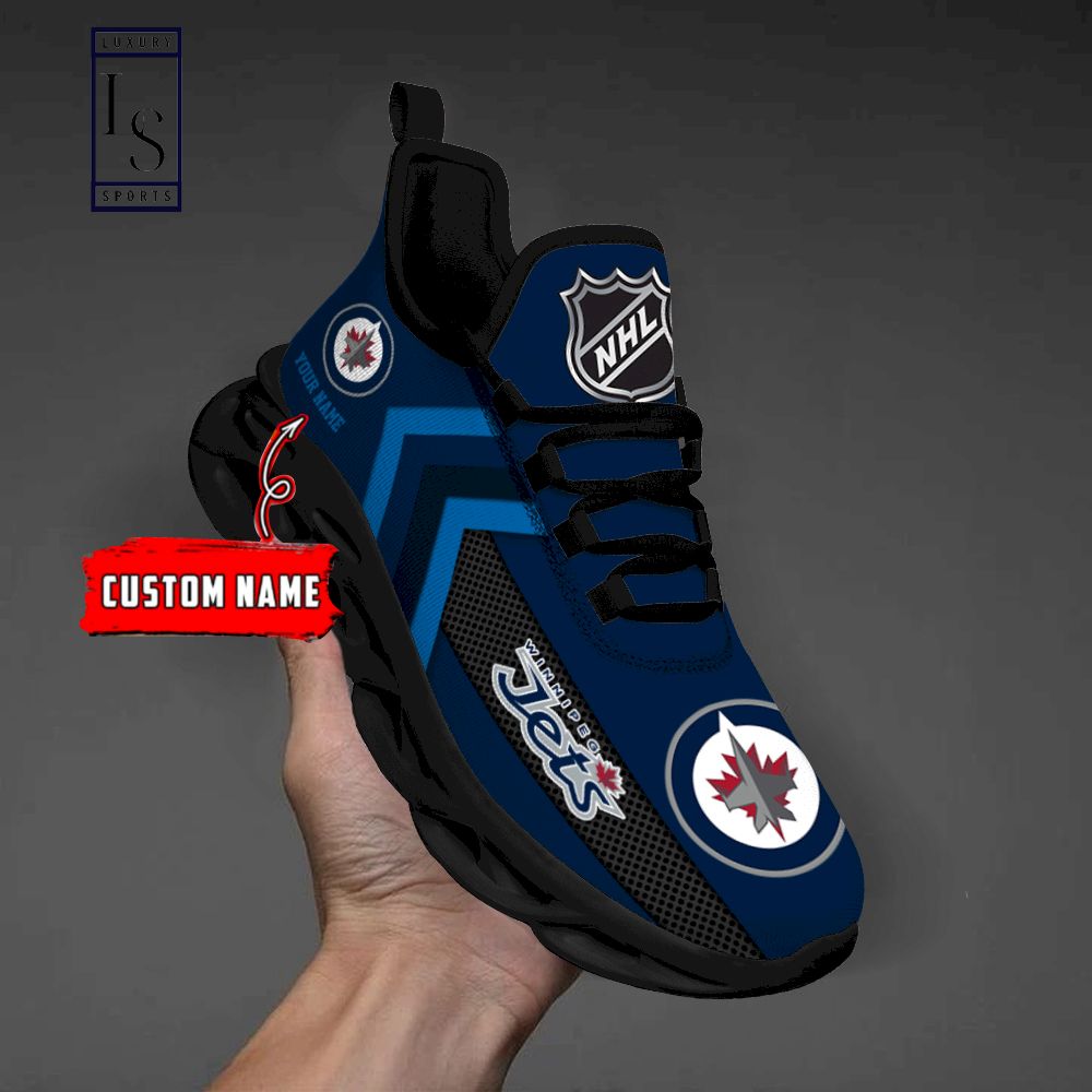 Winnipeg Jets NHL Personalized Max Soul Shoes - Famjoys Winnipeg Jets NHL Personalized Max Soul Shoes - Famjoys