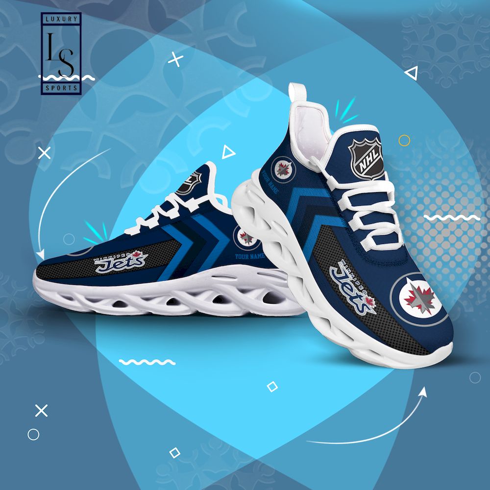 Winnipeg Jets NHL Personalized Max Soul Shoes - Famjoys Winnipeg Jets NHL Personalized Max Soul Shoes - Famjoys