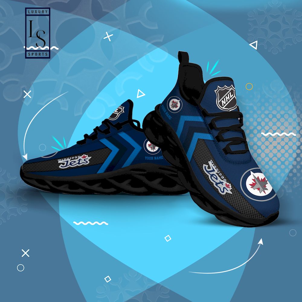 Winnipeg Jets NHL Personalized Max Soul Shoes - Famjoys Winnipeg Jets NHL Personalized Max Soul Shoes - Famjoys
