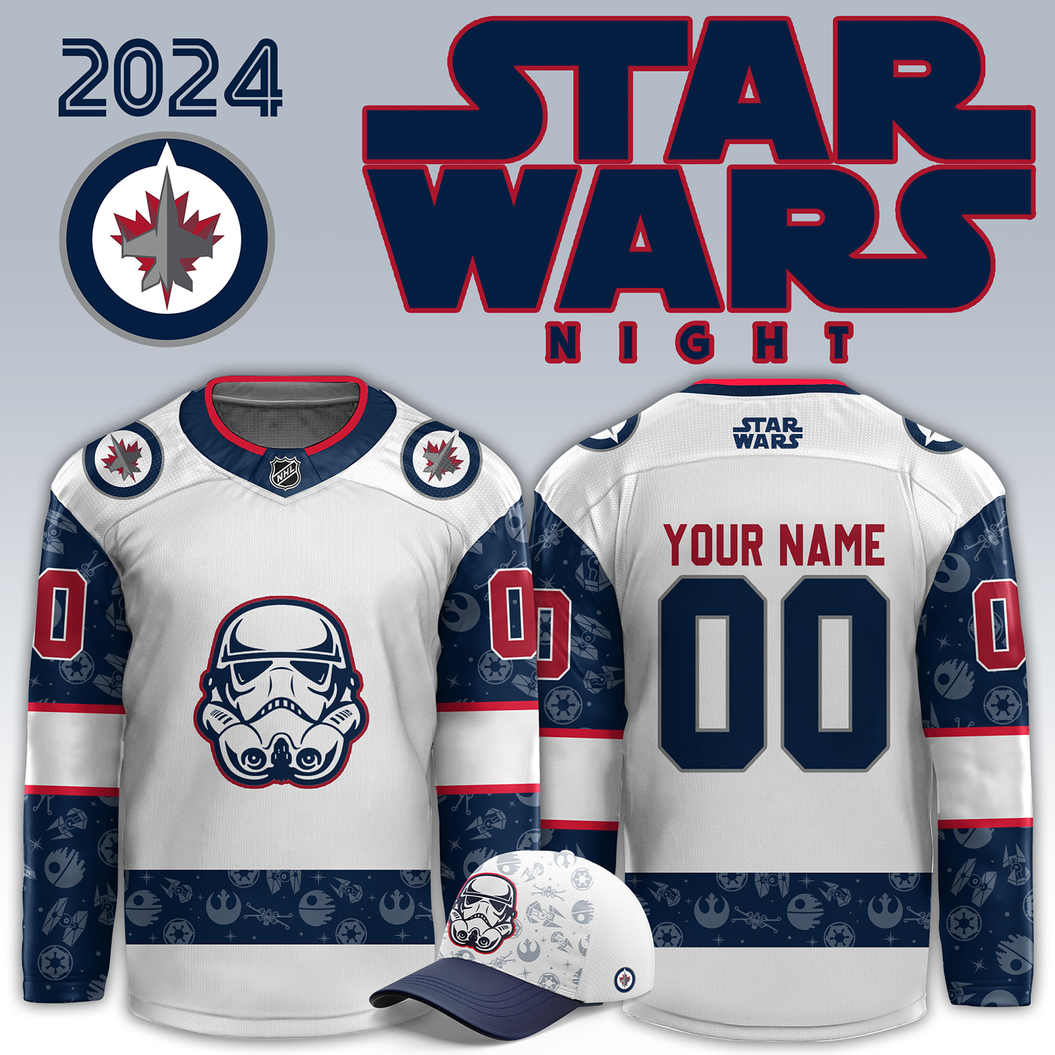 Winnipeg Jets x Star Wars Night Custom jersey - Famjoys Winnipeg Jets x Star Wars Night Custom jersey - Famjoys