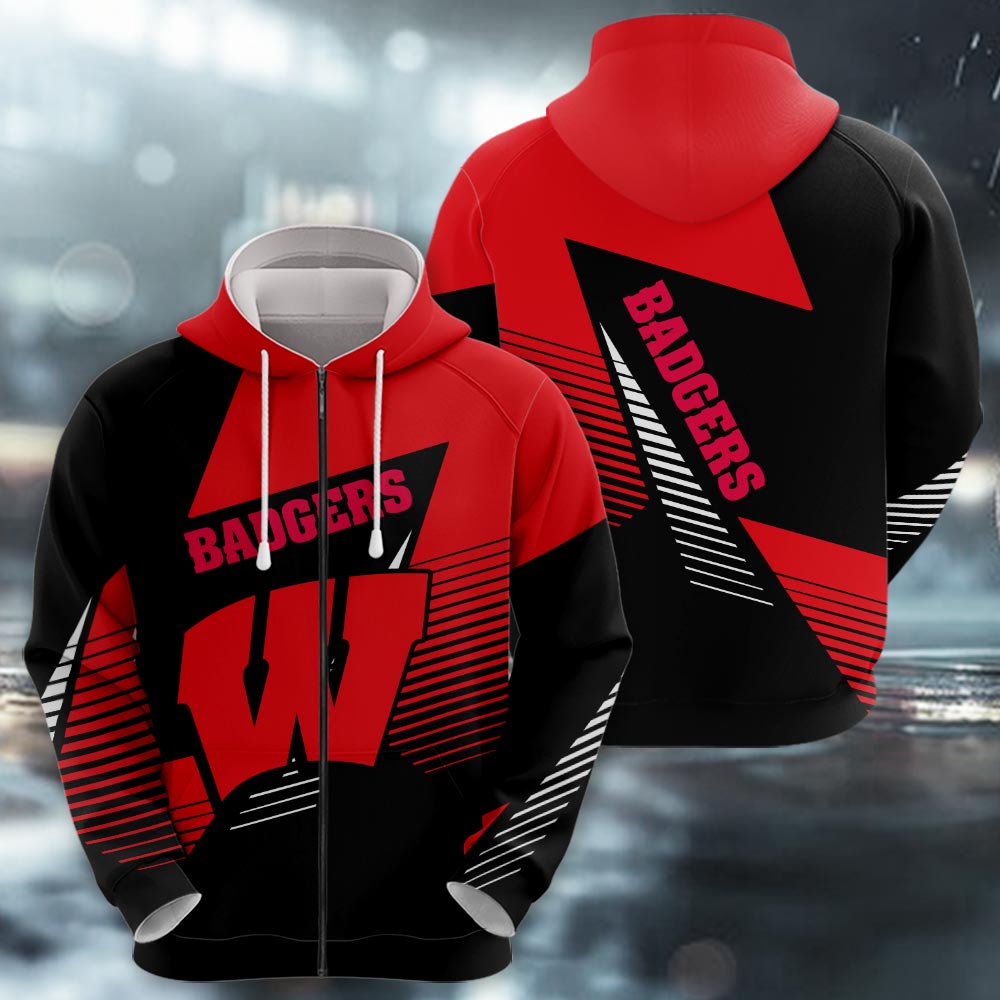 Wisconsin Badgers 3D Apparel - Famjoys Wisconsin Badgers 3D Apparel - Famjoys