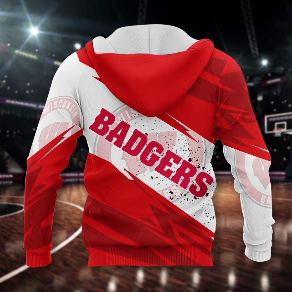 Wisconsin Badgers All Over Print Apparel - Famjoys Wisconsin Badgers All Over Print Apparel - Famjoys