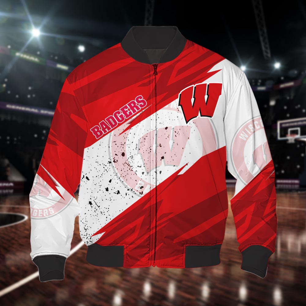 Wisconsin Badgers All Over Print Apparel - Famjoys Wisconsin Badgers All Over Print Apparel - Famjoys