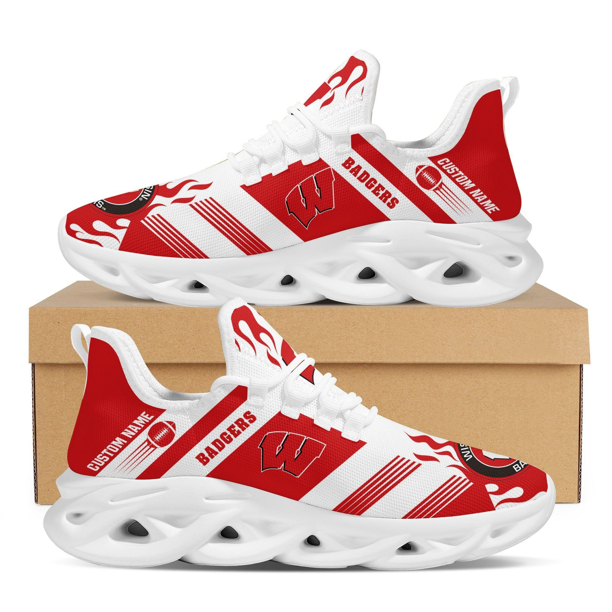 Wisconsin Badgers Custom Personalized Max Soul Sneakers Shoes University of WisconsinMadison - Famjoys Wisconsin Badgers Custom Personalized Max Soul Sneakers Shoes University of WisconsinMadison - Famjoys