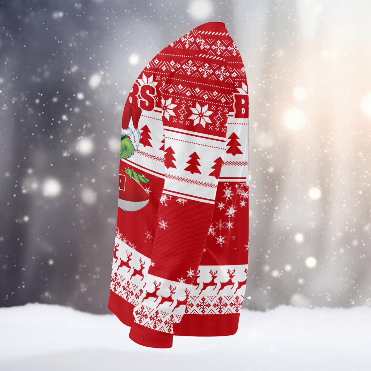 Wisconsin Badgers Grinch Ugly Christmas Sweater - Famjoys Wisconsin Badgers Grinch Ugly Christmas Sweater - Famjoys