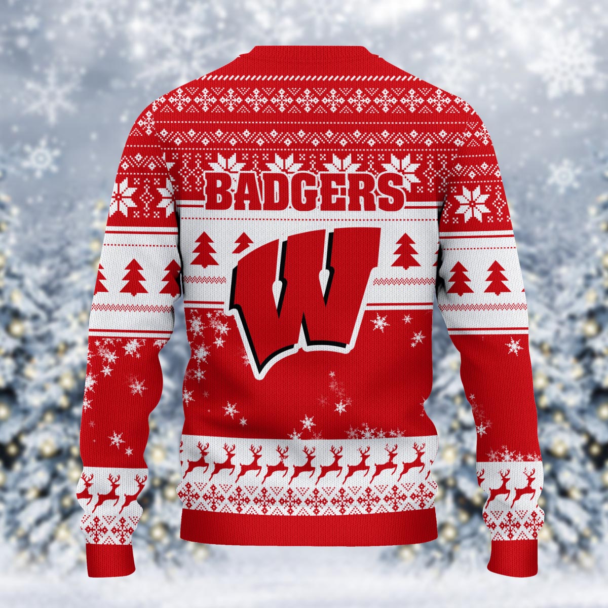 Wisconsin Badgers Grinch Ugly Christmas Sweater - Famjoys Wisconsin Badgers Grinch Ugly Christmas Sweater - Famjoys