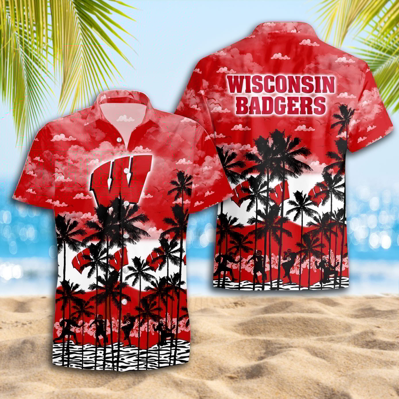 Wisconsin Badgers Hawaiian Shirt Trending Summer - Famjoys Wisconsin Badgers Hawaiian Shirt Trending Summer - Famjoys