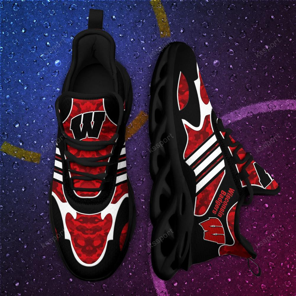Wisconsin Badgers Max Soul Clunky, Camo Running Sneakers For Fan Ever - Famjoys Wisconsin Badgers Max Soul Clunky, Camo Running Sneakers For Fan Ever - Famjoys