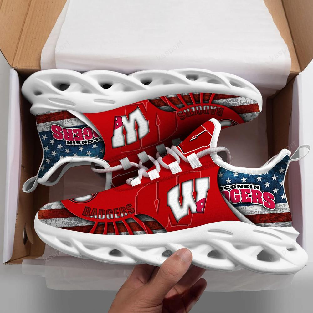 Wisconsin Badgers Max Soul Clunky Shoes - Famjoys Wisconsin Badgers Max Soul Clunky Shoes - Famjoys