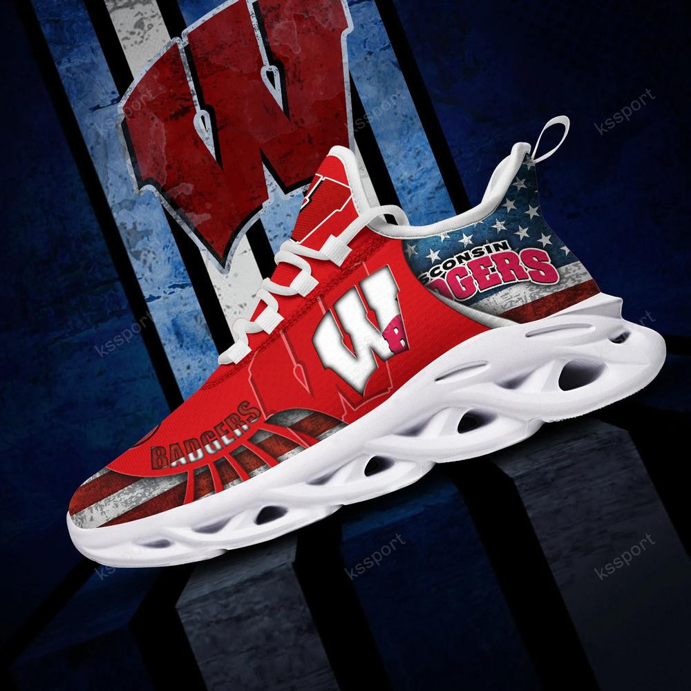 Wisconsin Badgers Max Soul Clunky Shoes - Famjoys Wisconsin Badgers Max Soul Clunky Shoes - Famjoys